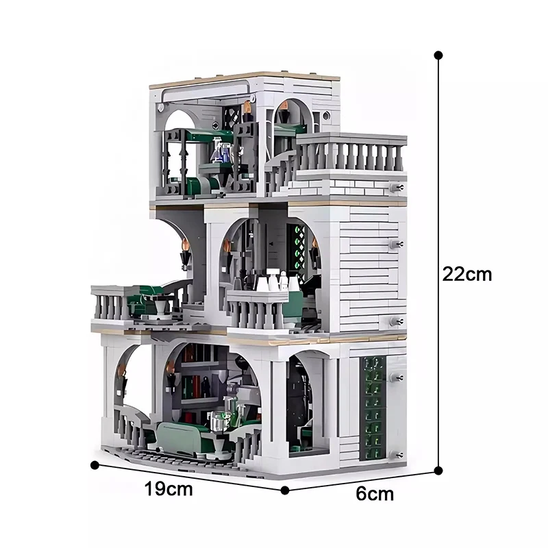 Конструктор Bricklink MOC волшебный фильм школьный домик Слизерин общая комната И