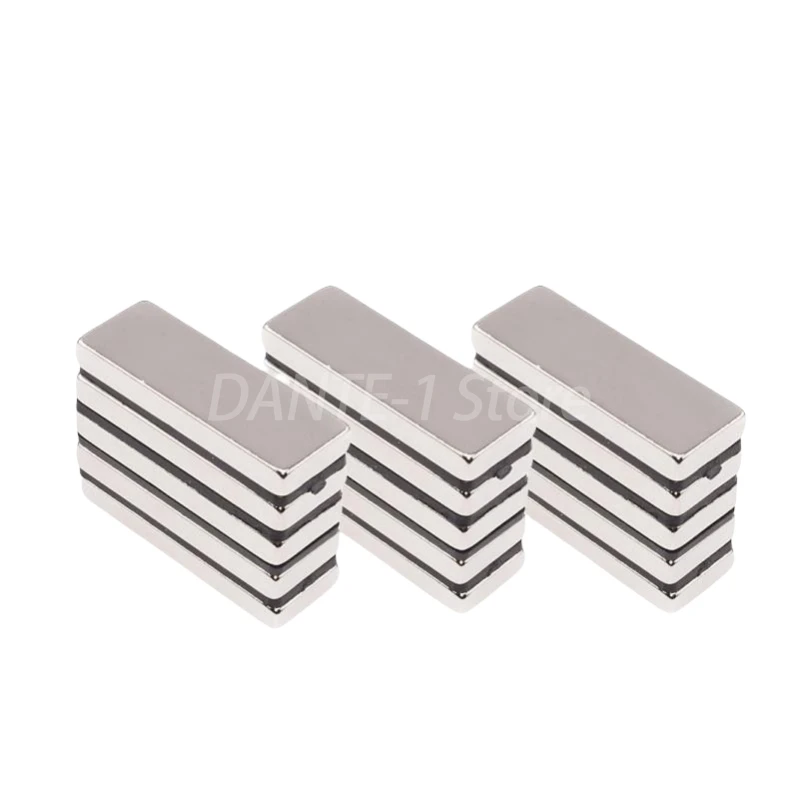 Сильный магнит 40x15x5 мм квадратный постоянный NdFeB магнитный блок 40*15*5 (5 шт.)