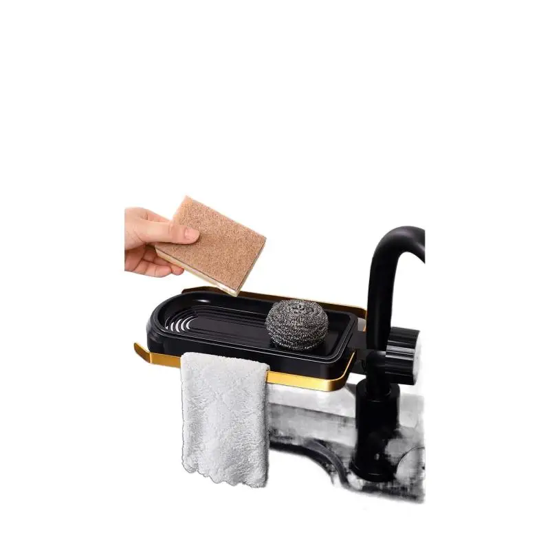 

Kitchen Space Sink Drain Rack Sponge Storage Tap Holder Soap Drain Rack Basket Organizer Kitchen Accessories