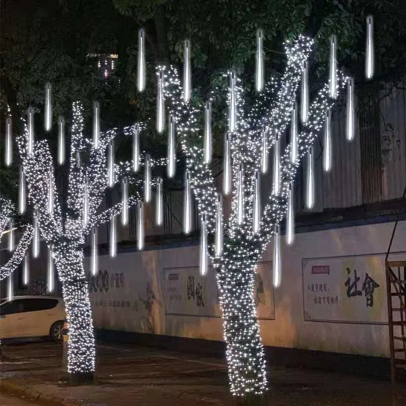 

30cm 50cm LED Meteor Shower String Lights Holiday Lighting Fairy Wedding Party for Christmas tree Outdoor Decor Garden Lights