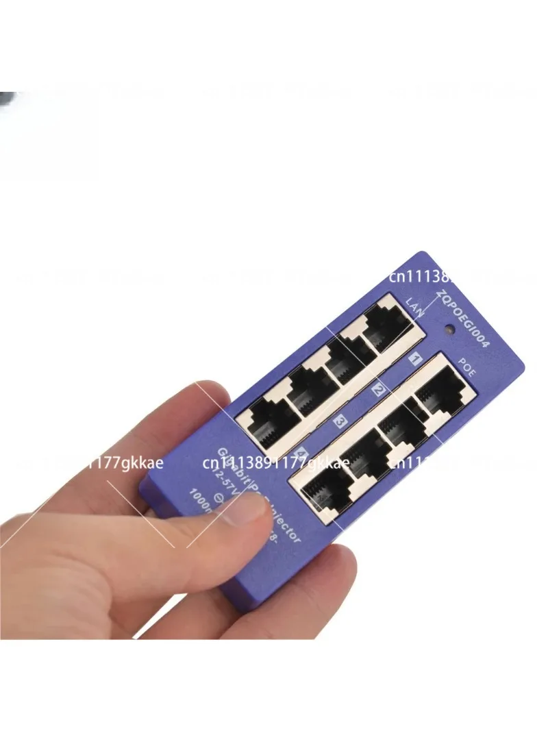 Фото 4-портовый PoE-инжектор 10/100/1000 Мбит/с, патч-панель PoE, инжектор Midspan 802.3af для пассивных IP-систем видеонаблюдения 24В №3