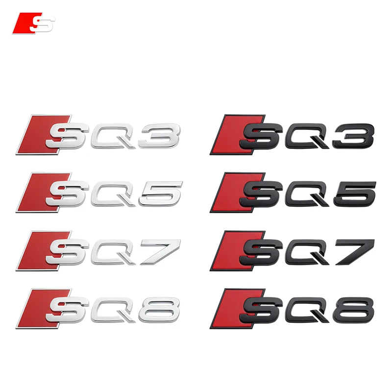 3D ABS клейкая черная наклейка с цифрами для багажника автомобиля Audi SQ3 SQ5 SQ7 RSQ3 RSQ7