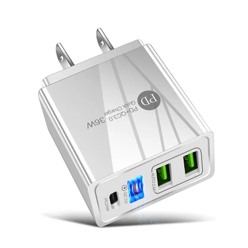 Адаптер для быстрой зарядки штепсельная вилка стандарта США/ЕС/Великобритании