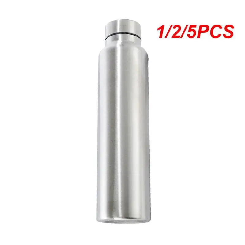 

1/2/5PCS Discounts Hot! Portable Stainless Steel Single Wall Large Capacity Water Bottle Outdoor Supply