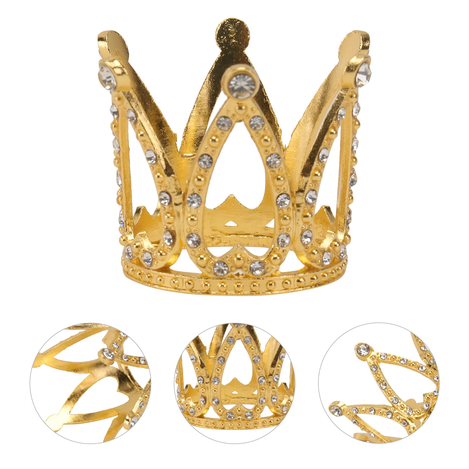 

Caketopper Tiara Mini Birthdaywedding Cupcake Gold Decoration Crystalbaby Vintage Prinrcess Rhinestone Decorations Decor Toppers