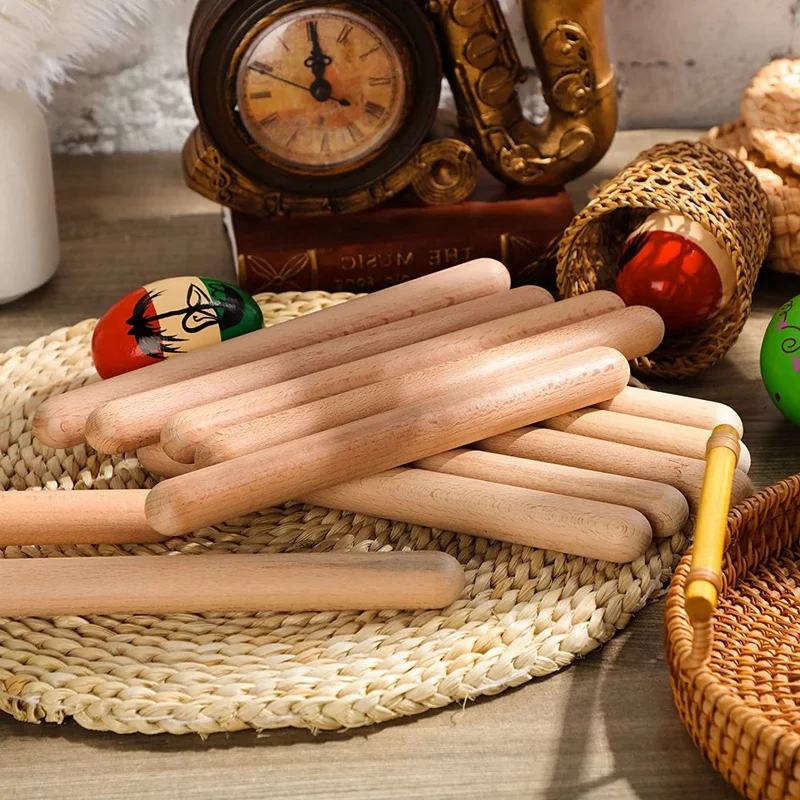 Фото 20Pieces 8 Inch Kids Rhythm Sticks Music Lummi Sticks Classical Wood Claves Musical Percussion Instrument Musical Sticks №5