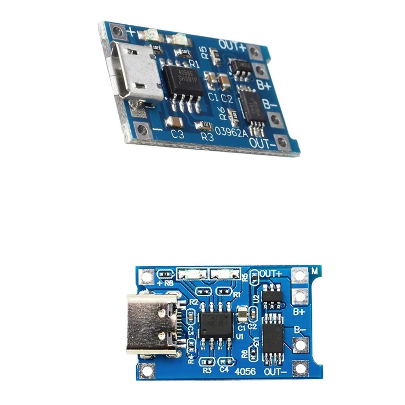 

100Pcs 5V 1A 18650 For TP4056 Lithium Battery Charger Module Charging Board With Protection Dual Functions