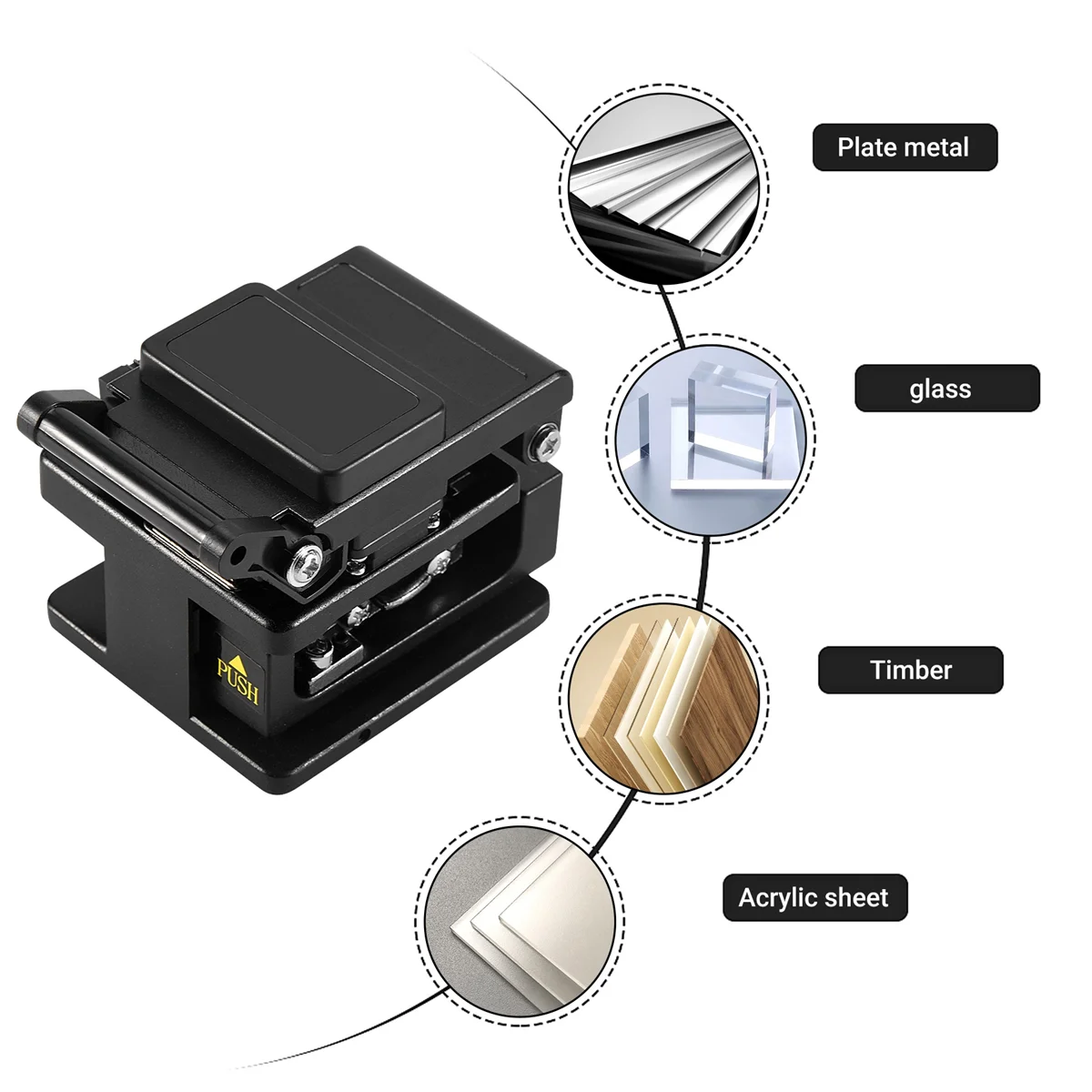 SKL-60S Fiber Cleaver Cable Cutter 3-In-1 Fixture of Bare Optical for Leather Tail Jump