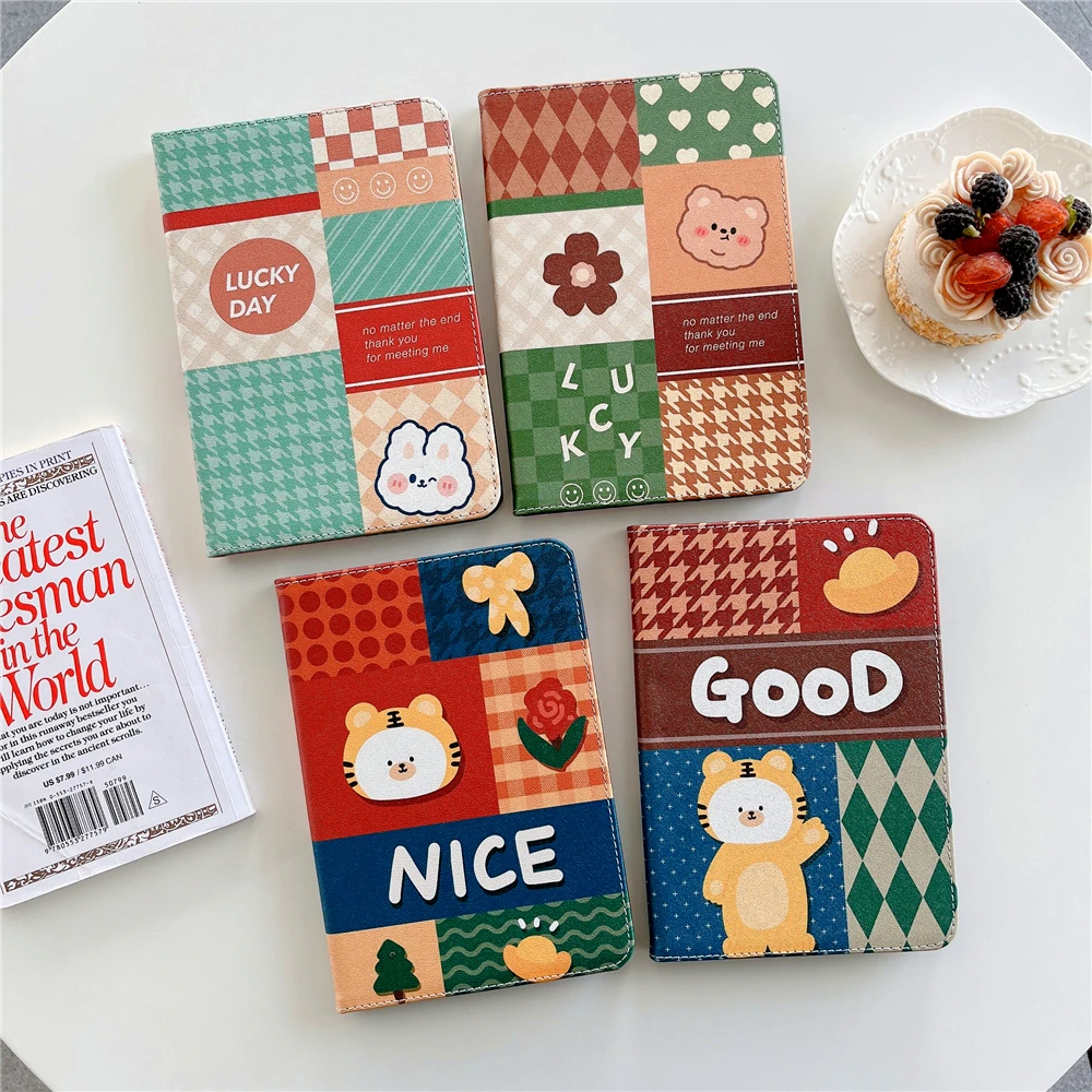 

Планшет lucky bear для IPad Air 4 IPad Pro 2021, чехол для IPad 10,5, IPad 7 8 9 Th IPad Mini 6 5 4 3 2 iPad 10, чехол 2022