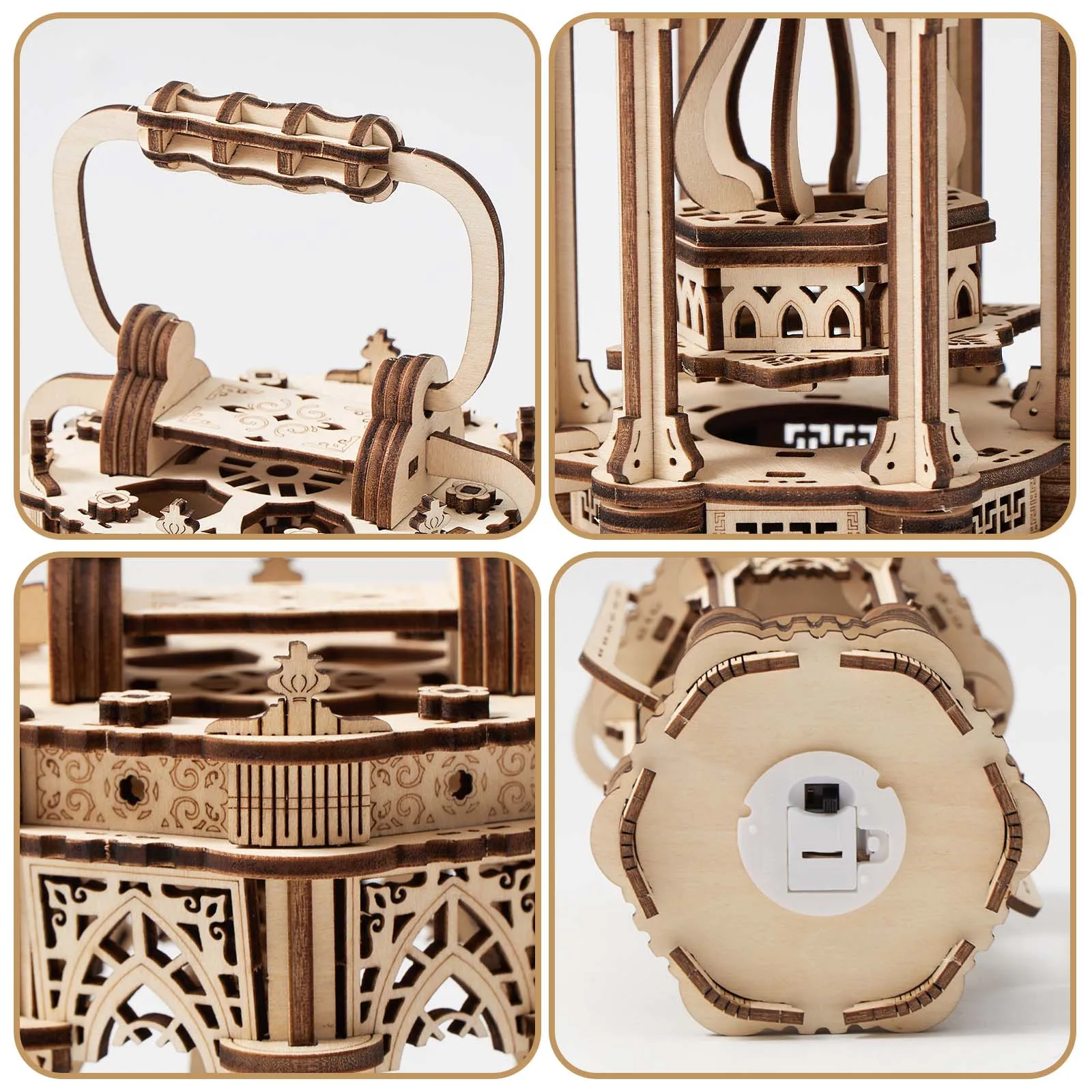 3D головоломка &quotсделай сам&quot с деревянным ночным фонариком модель сборки