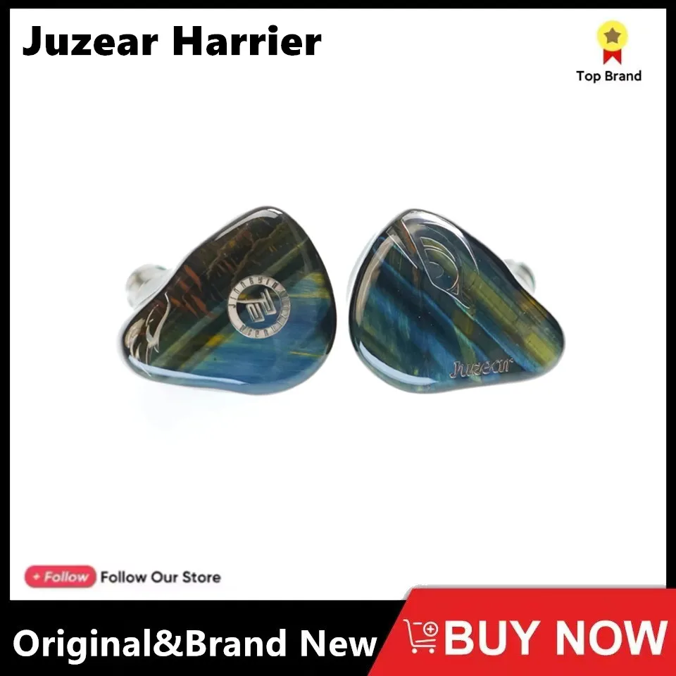 Фото Наушники-вкладыши Juzear Harrier 1DD+6BA+2 с микрофонными планарными драйверами HiFi и кабелем со сменными разъемами 3.5+4.4 мм |   HiFiGo №1
