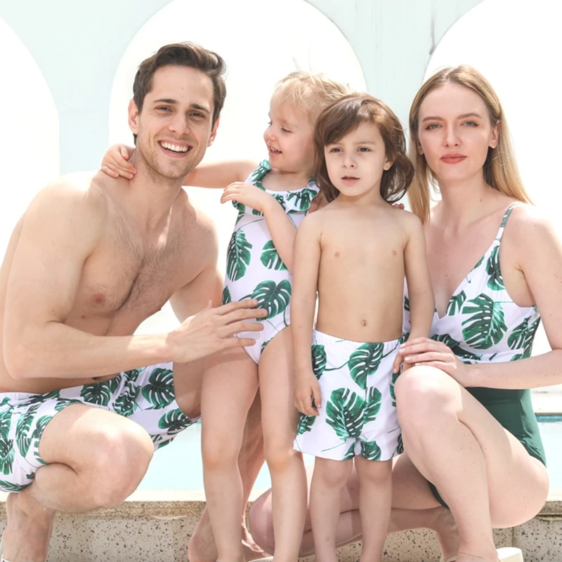 2022 летняя семейная одежда для плавания купальные костюмы матери и дочери с