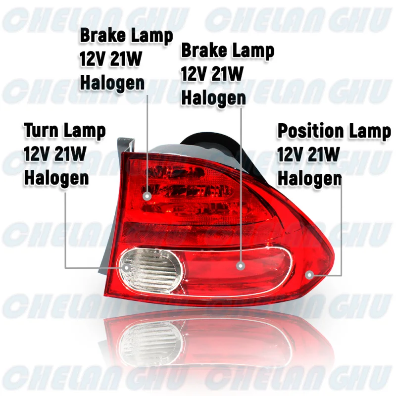 Галогенный задний фонарь для Honda 8th Civic FA1 FA3 FA5 2006 2007 2008 1 пара внешний боковой