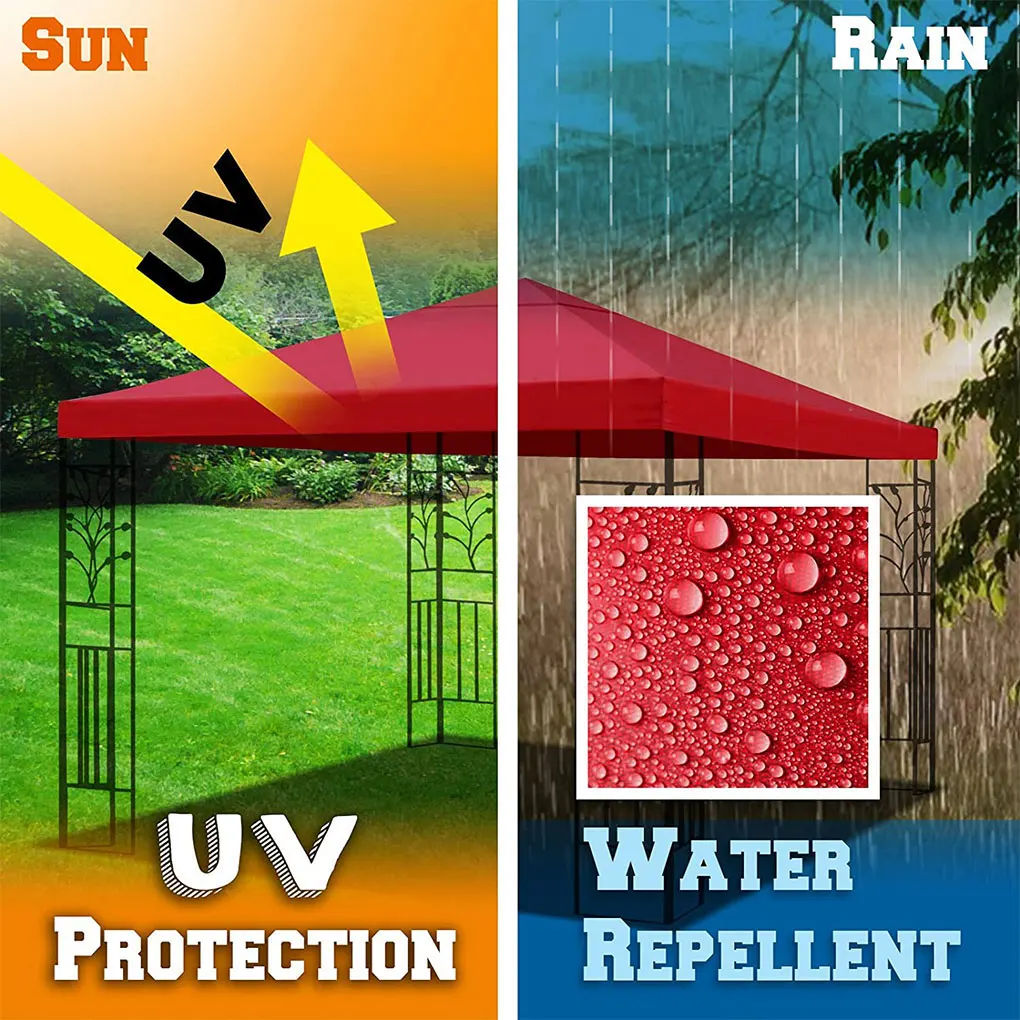 Верхняя сменная крышка зонтика для патио водонепроницаемая Полиэстеровая навес