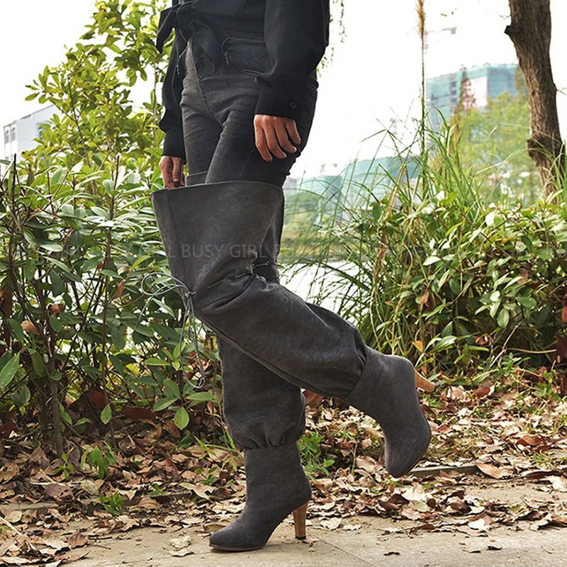 High -heeled over -the -knee boots 2022 autumn and winter new thin boots sexy elasticity