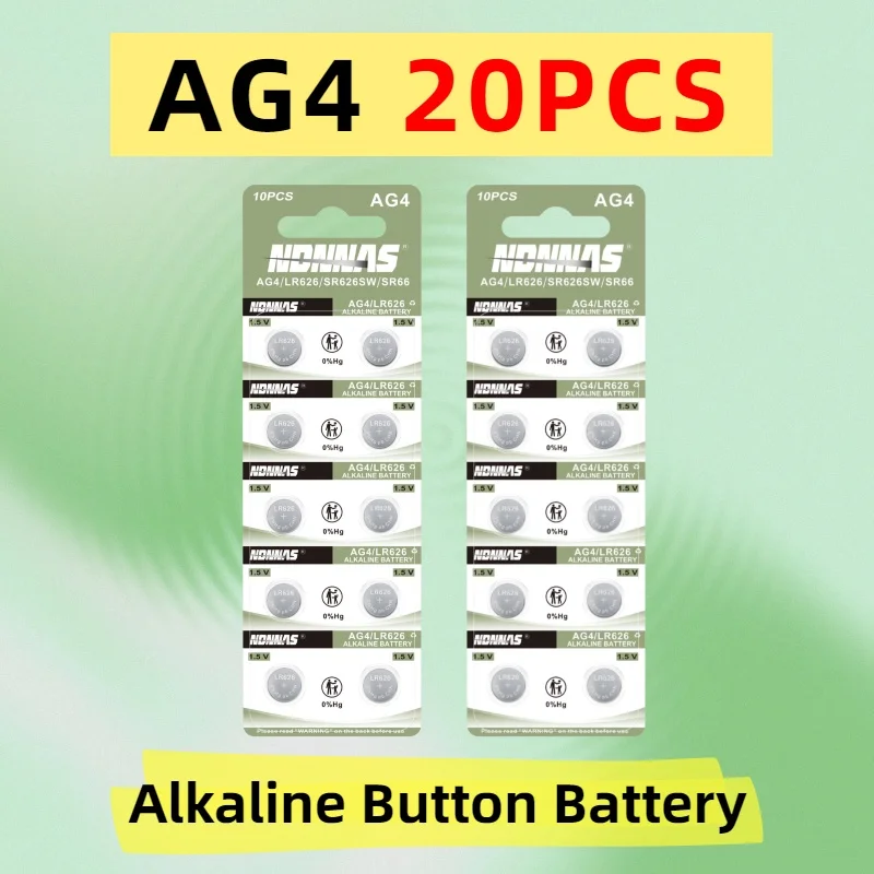 Фото Батарейка AG4 LR626 SR626SW 1.5V щелочная кнопочная, универсальная, со стабильным напряжением для кварцевых часов, бытовой техники и гаджетов №4