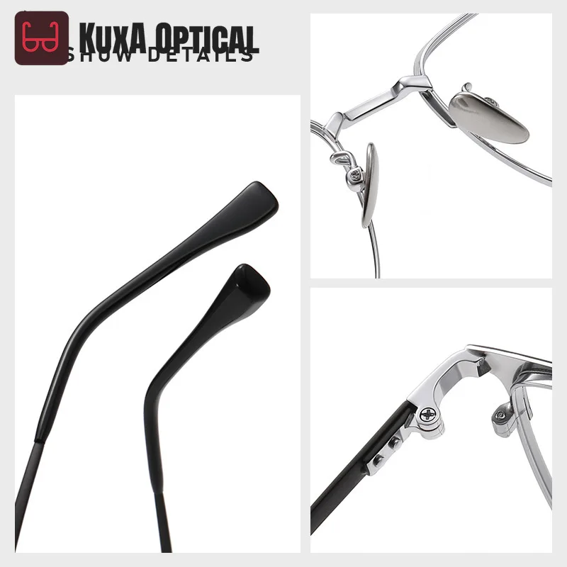 Фото Новые мужские оптические мультифокальные очки XUKA для коррекции близорукости, ретро-дизайн, ультралегкие, модель 20363, прогрессивные очки для чтения №5