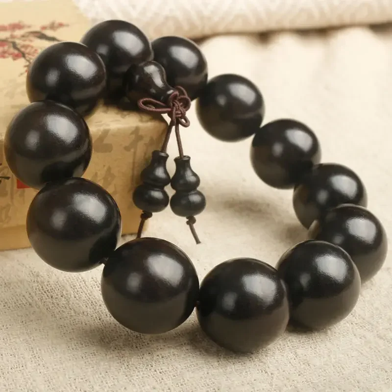 Браслет из натурального эбенового дерева с бусинами Будды мужской браслет 2 0