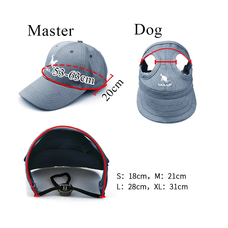 Модная бейсбольная шляпа для домашних животных с отверстиями ушей