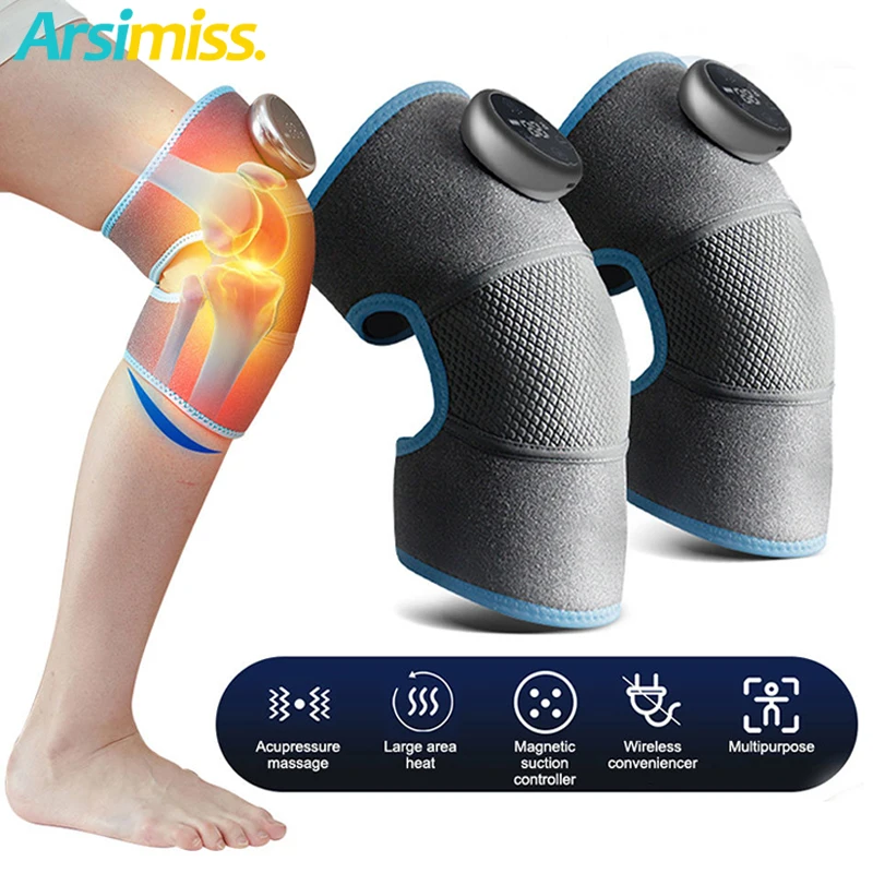 

Electric Heated Therapy Knee Pad Massager Physiotherapy Leg Arthritis Elbow Joint Pain Relief Thermal Knee Brace Support Massage