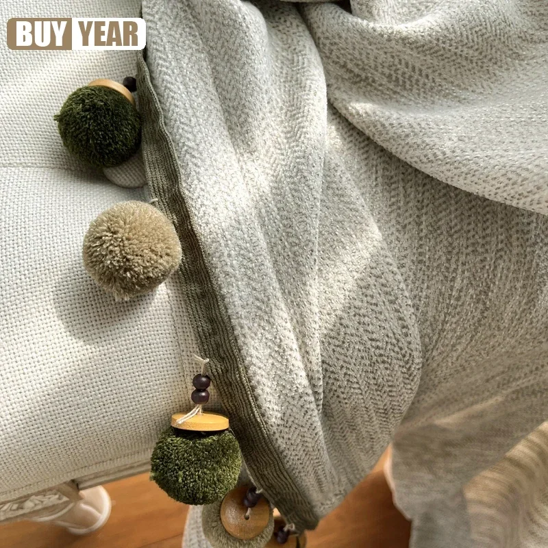 Двусторонние синельные современные простые темно-зеленые кружевные шторы в