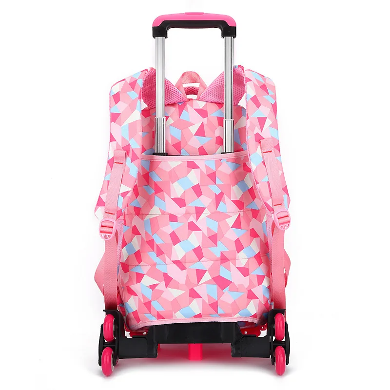 Removable Children School Bags Waterproof for Girls Trolley Backpack Kids Wheeled Bag Bookbag Travel Luggage School Backpack