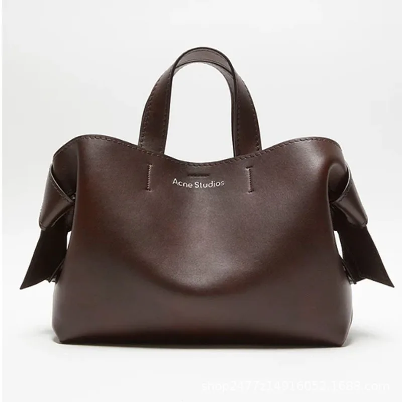 Повседневная женская сумка через плечо из натуральной кожи с бантом мягкая