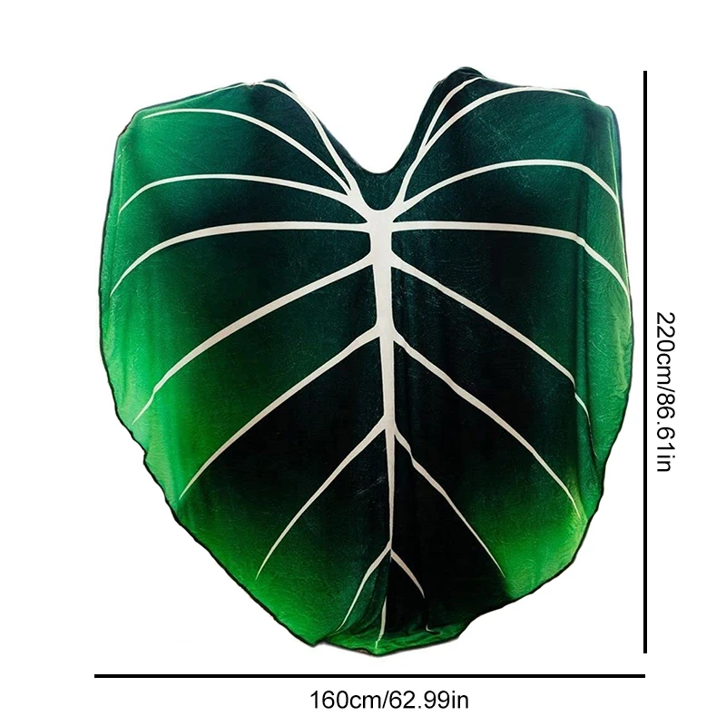 Ультра-мягкое хлопковое одеяло с гигантским листом гларисовое на растительной