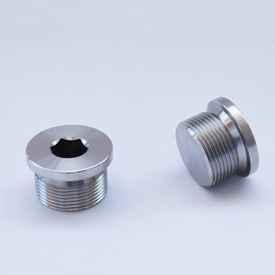 304 Stainless Steel Hexagon Socket Flange Face Oil Plug M8/10/12/14/16/18/20/22/24/27/30/33/36 Male Thread Fitting Water Gas Oil