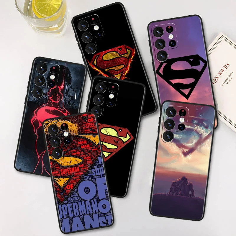 

Super logo Man Phone Case For Samsung A22S A22 A21S A14 A13 A12 A11 A04S E A03S A02S A01 Core Black Soft Cover