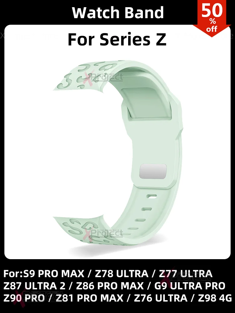 Силиконовый ремешок для смарт-часов Z03 PRO Z98 Z87 Z86 Z81 Z80 Z78 Z77 Z69 S9 ULTRA MAX