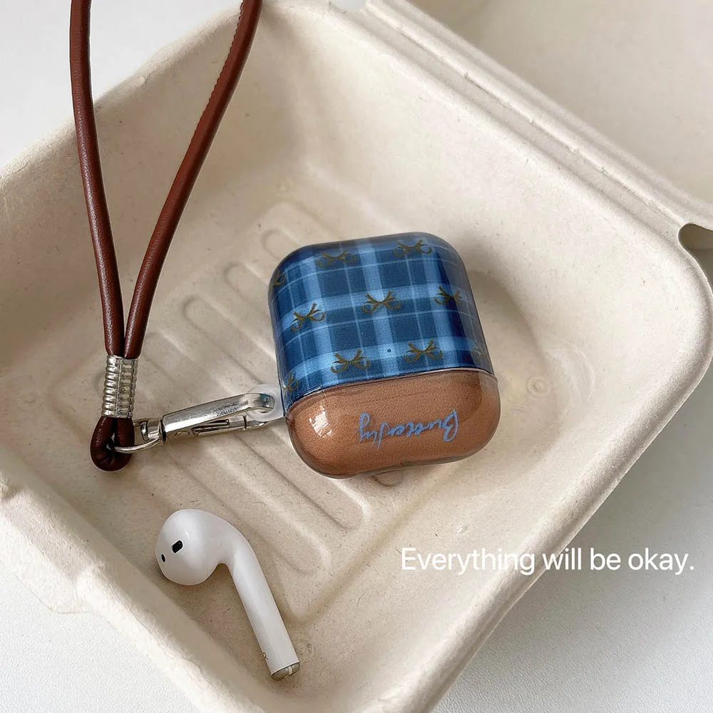 Мягкие чехлы для наушников Bluetooth с решетчатой сеткой и бантом AirPods 4 ANC 1 2 3 Pro