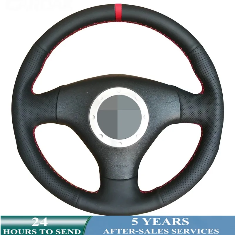 Customized Car Steering Wheel Cover Hand Sewing Braid Leather For Audi A4 B6 2002 A3 3-Spoke 2000 2001 2003 Audi TT 1999-2005