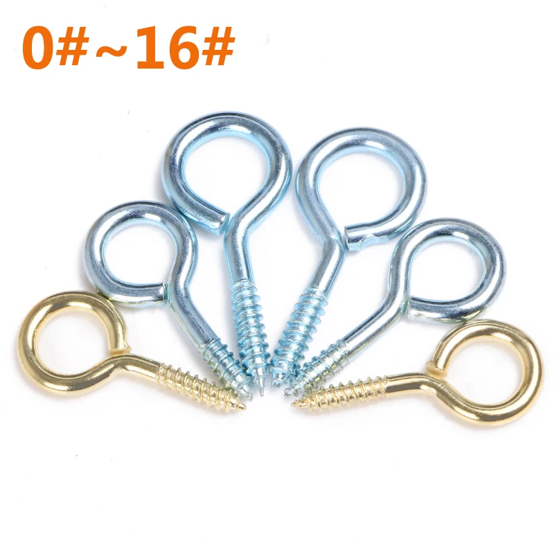 

2~50PCS Sheep Eye Nail Self-tapping Screw Iron Question Mark Yangjiao Hardware Hook,Ring 0# 1# 2# 3# 4# 5# 6# 8# 10# 12# 14# 16#