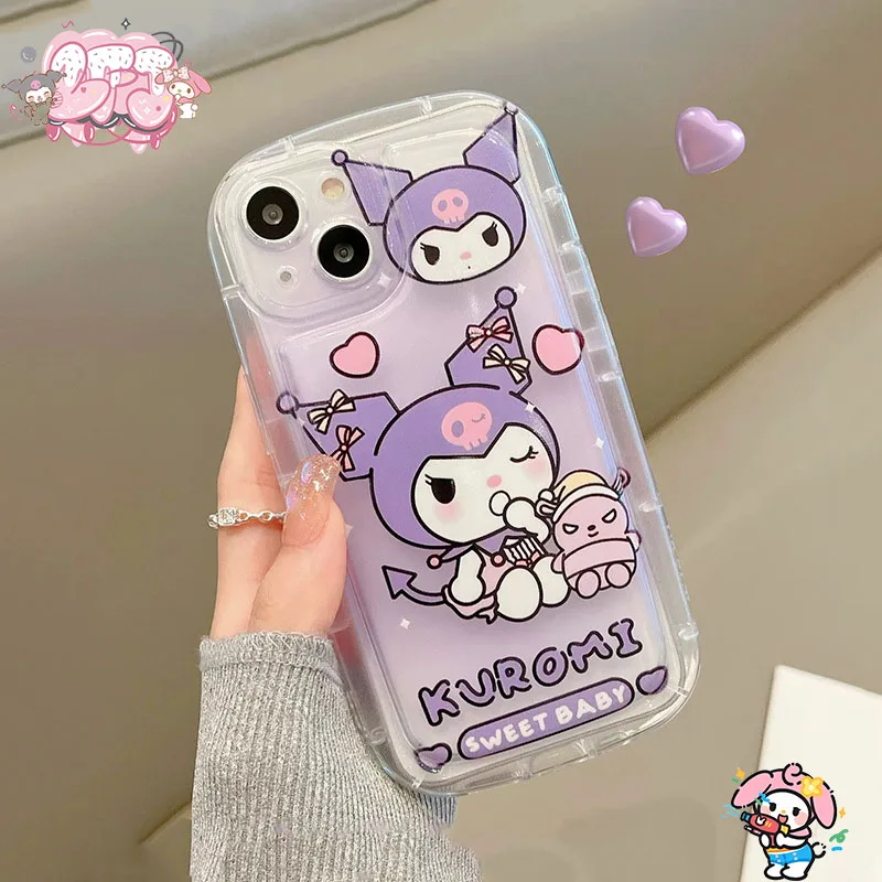 

Sanrio Cinnamoroll Iphone14 Mobile Phone Case Kawaii Cute 13 12 11 X Xs Pro Plus Max Protective Shell Holder Kids Toys for Girls