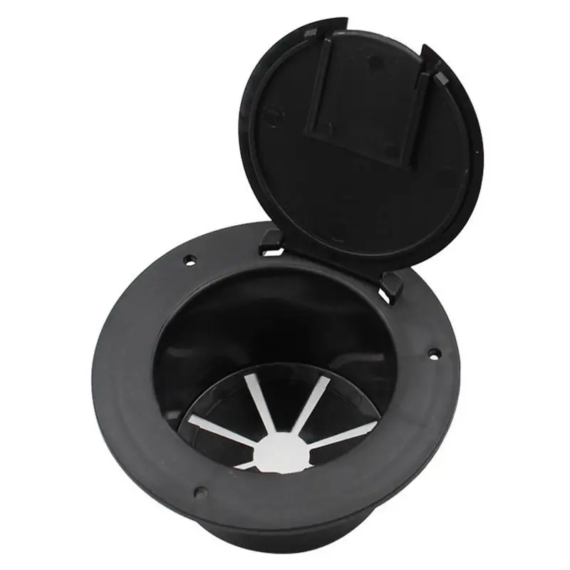 

Round Electrical Cable Hatch Black Camper Power Cord Cover For RV Camper Trailer Motorhome Anti-UV Durable 5.2 Inch Diameter RV