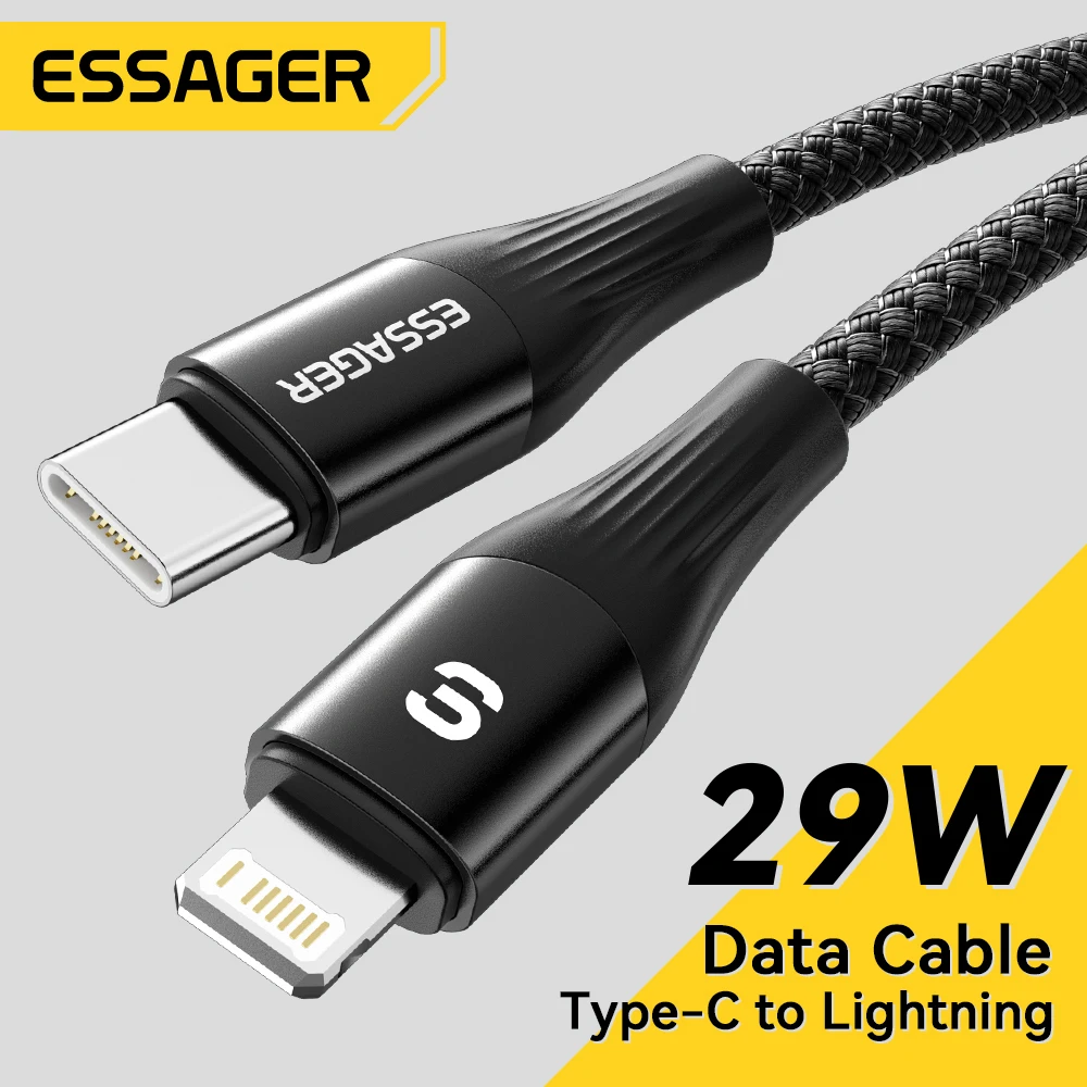 

Essager USB C Cable For IPhone 14 13 12 11 pro Max XS 20W Fast Charging Cable Data Line Charger For iPad Mobile Phone Wire Cord