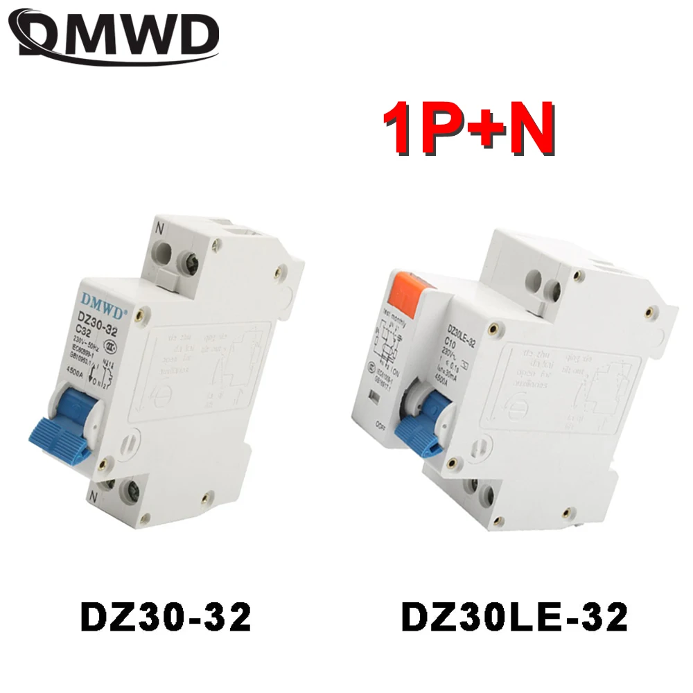 DMWD DPNL DZ30LE-32 1P + N 32A 230 В 220 В 50 Гц 60 гц автоматический выключатель остаточного тока с защитой от перегрузки по току и утечки RCBO DMWD DPNL DZ30LE-32 1P + N 32A 230 В 220 В 50 Гц 60 гц автоматический выключатель остаточного тока с защитой от перегрузки по току и утечки RCBO