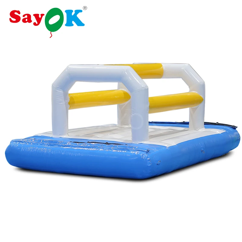 

Sayok 1.2mH Inflatable PVC Floating Water Games for Pool Party, Inflatable Low Arches Bridge Obstacle Course for Swimming Pools