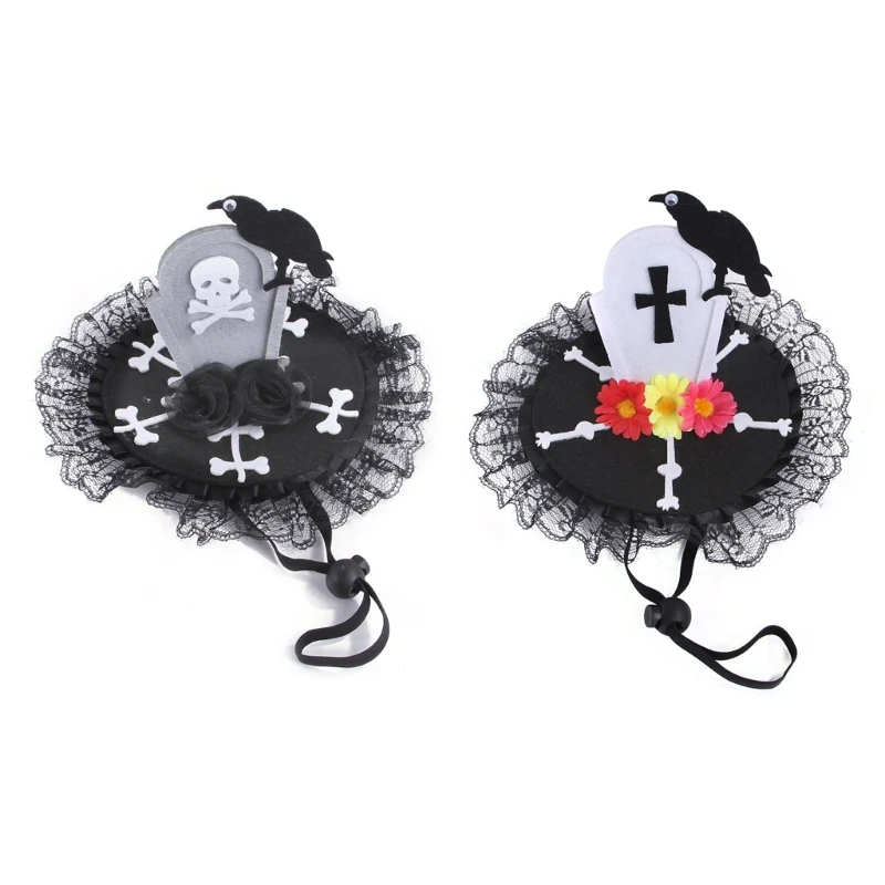 

Cute Skull/Cross Shape Hat for Cats Halloween Party Pet Dog Cosplay Headwear Winter Carnivals Cosplay Costume Supplies
