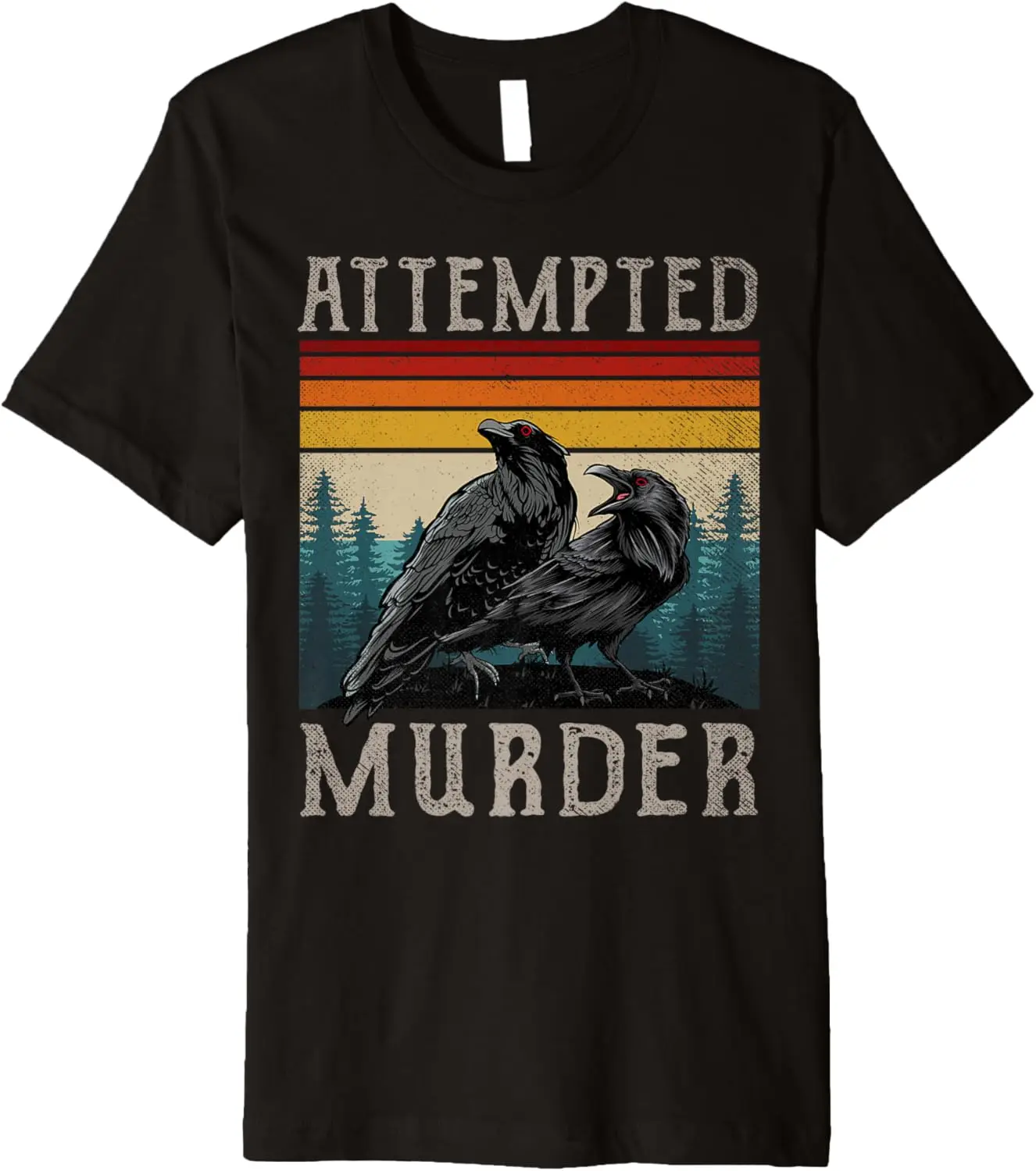 Футболка премиум-класса Attempted Murder Crows &amp Ravens Edgar Allen Poe