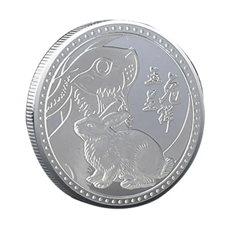 

Rabbit Commemorative Coin 2023 Year Of Chinese Zodiac Rabbit Coins Collectible Lucky Rabbit New Year Coin Souvenir Blessing Gift