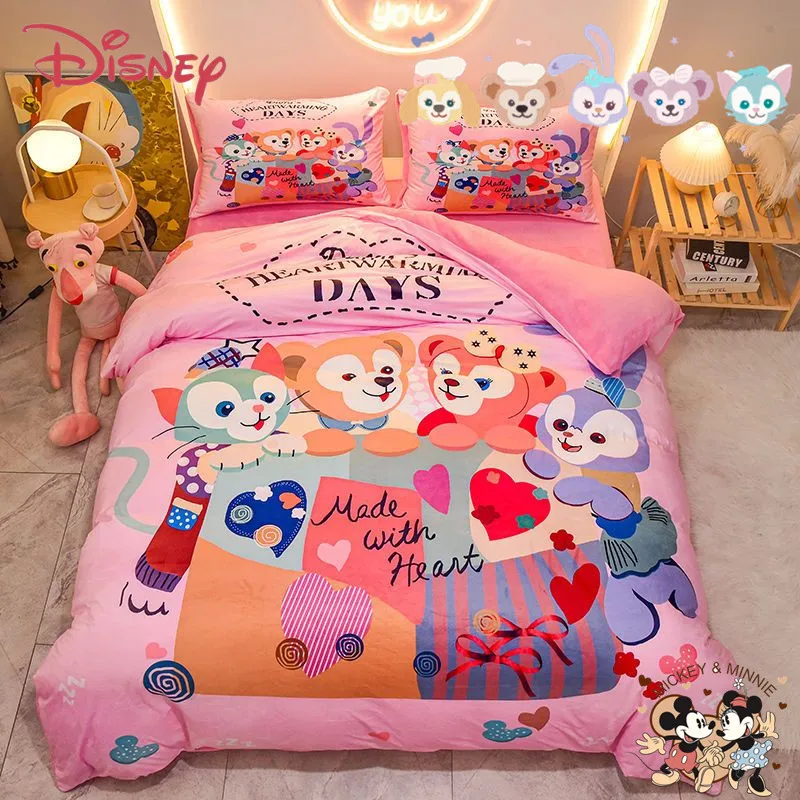 

Cartoon Disney Sheet 4 Piece Set Shellie May Duffy Cute Anime Linabell Stellalou Plush Quilt Cover Pillowcase Student Room Gift