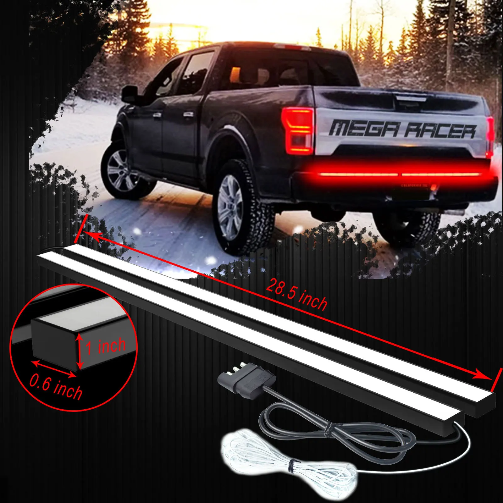 

Suitable for Ford Dodge Toyota JMC pickup taillight with truck trailer taillight strip folding even-light pickup taillight strip
