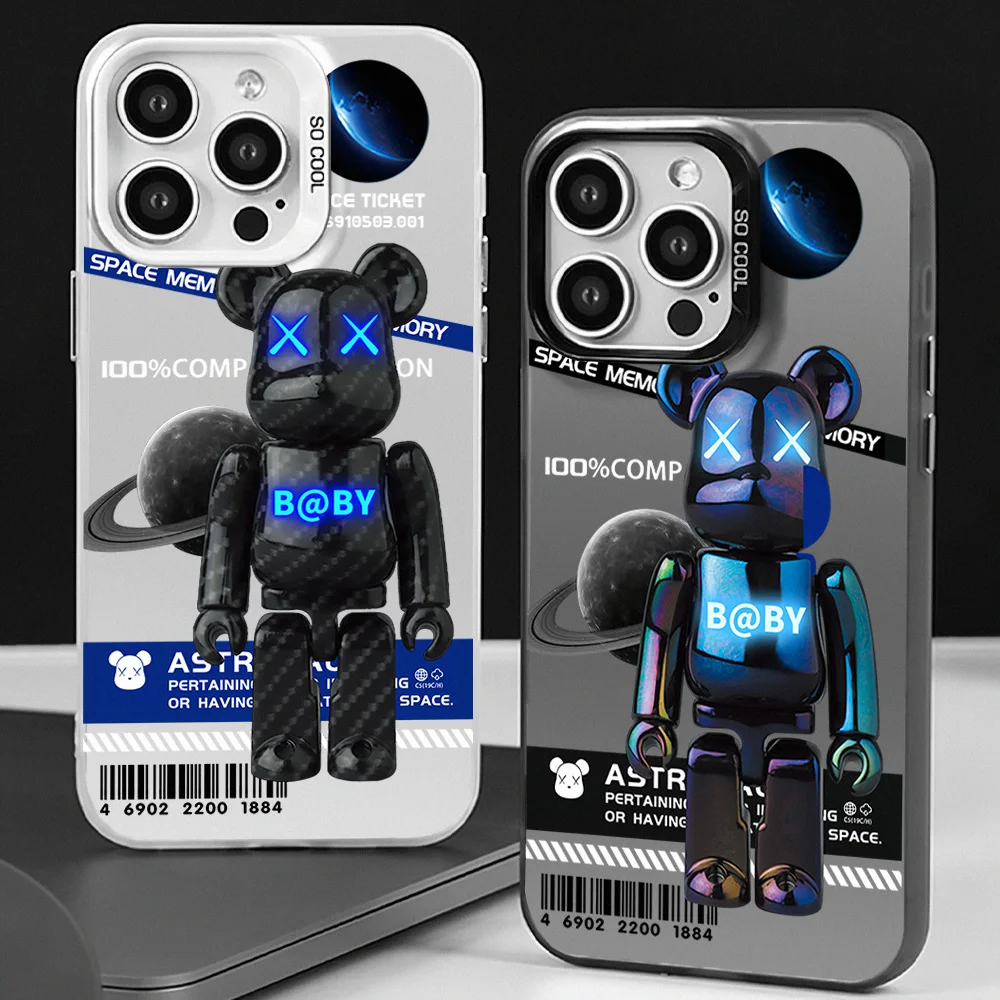 Чехол для телефона Космический астронавт-робот-игрушка-медведь Samsung Galaxy S24 S23 S22 Plus