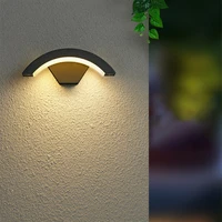 18w moden waterproof outdoor wall lamp pir motion sensor wall light 18w 30wgarden porch frontdoor black aluminum lamp body