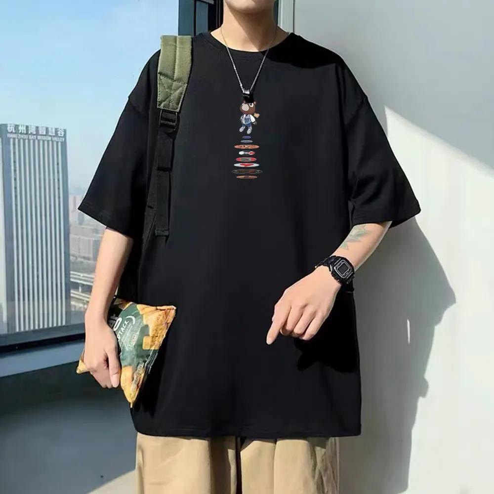 

Best Famous Kanye West Graduation The College Dropout Print Tshirt Male Hip Hop Rap Oversized T Shirt Men Vintage Cotton T-shirt