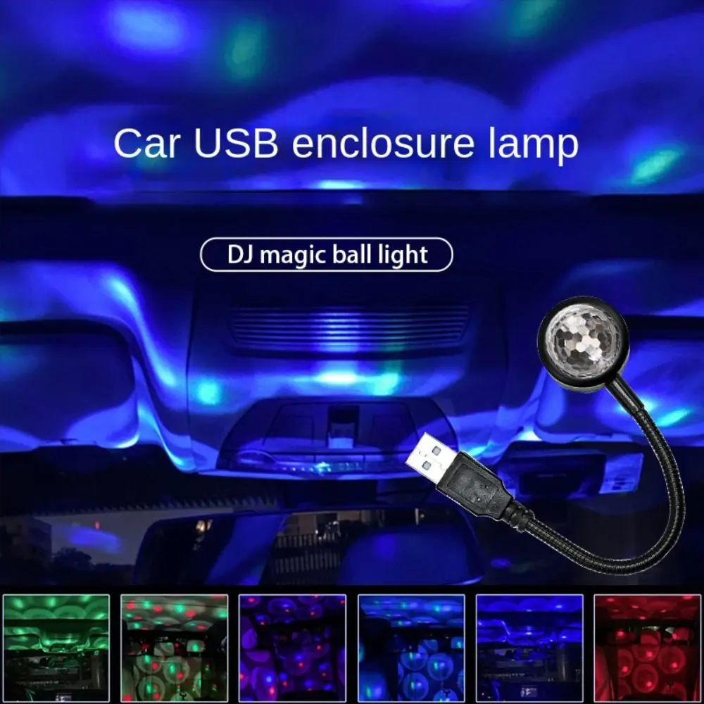 

Decoration USB Multicolor LED Decoration Night Light Interior Atmosphere Lamp Car Roof Star Light Projection Light