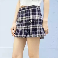 han edition of restoring ancient ways of tall waist jk show thin pleated skirt style female college son buckle skirts