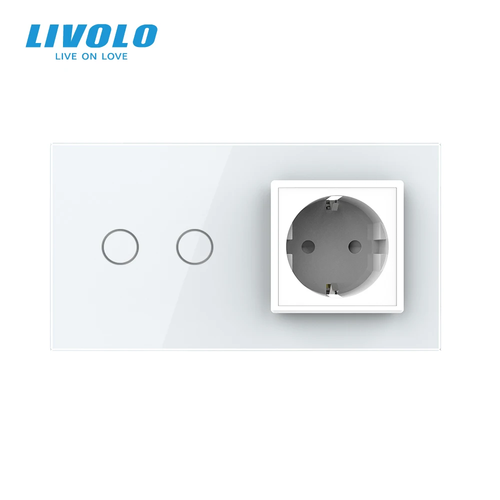 Настенная розетка Livolo 16 А с сенсорным выключателем 250 ~ В переменного тока 4 цвета -